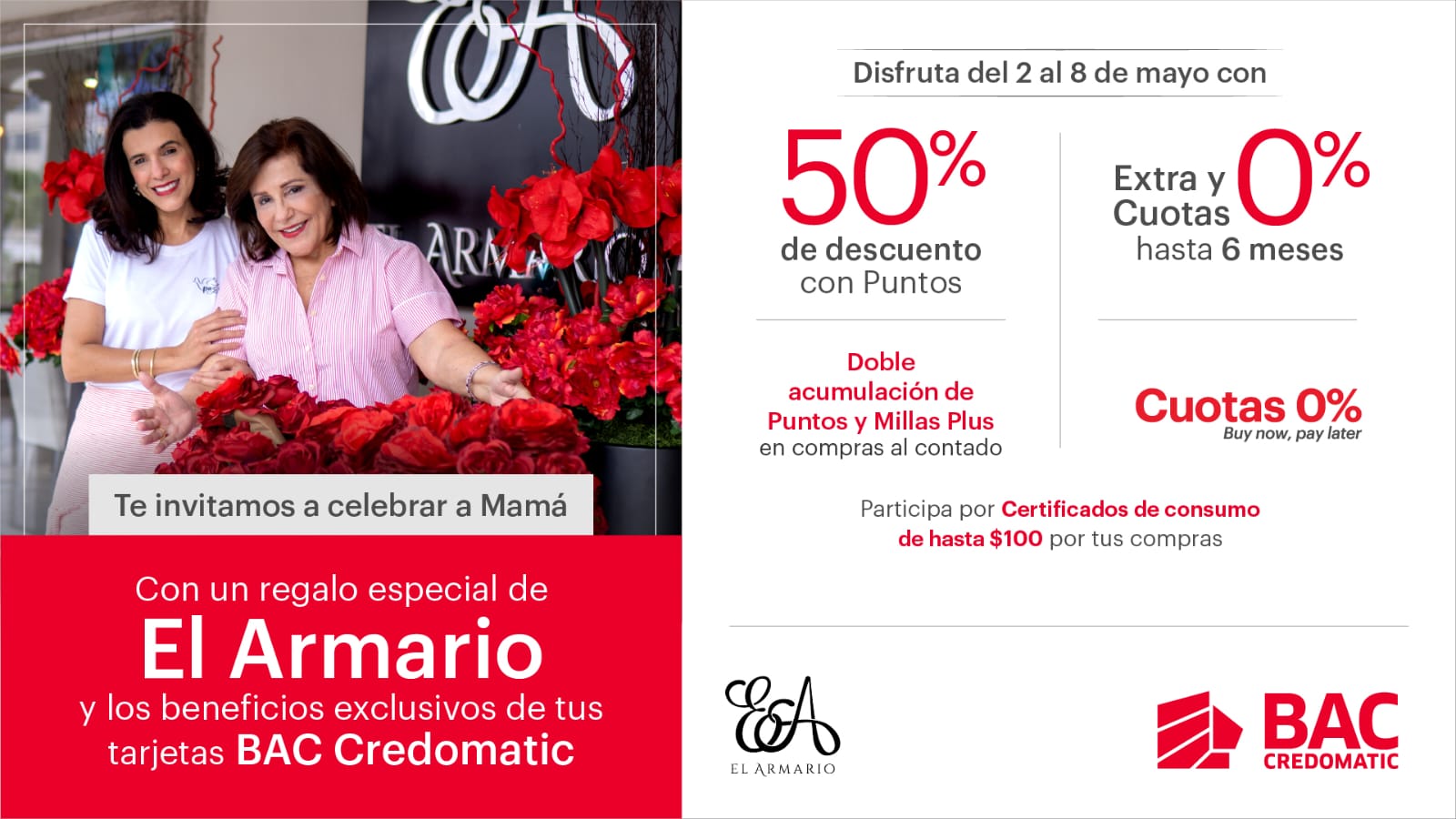 BAC y El Armario lanzan campaña “Consiente a Mamá”