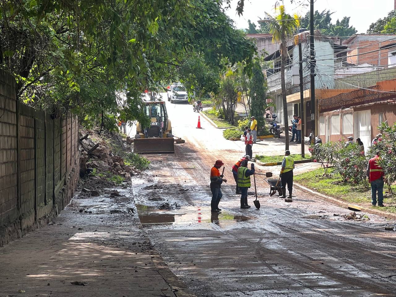 AMDC atiende incidencias dejadas por lluvias en la capital