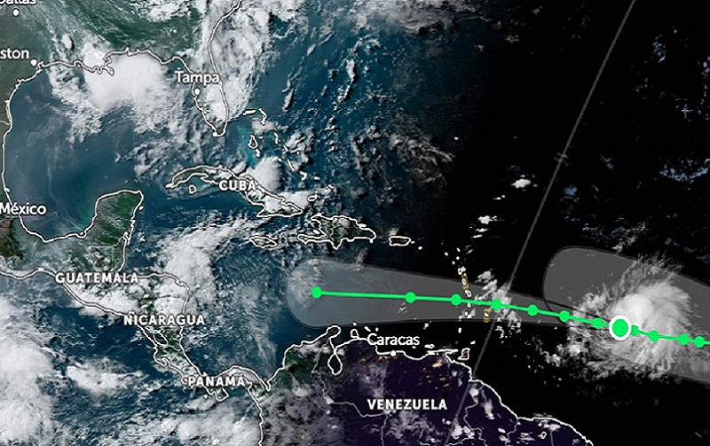 Tormenta tropical Bret se fortalece pero no sería un raro huracán de junio