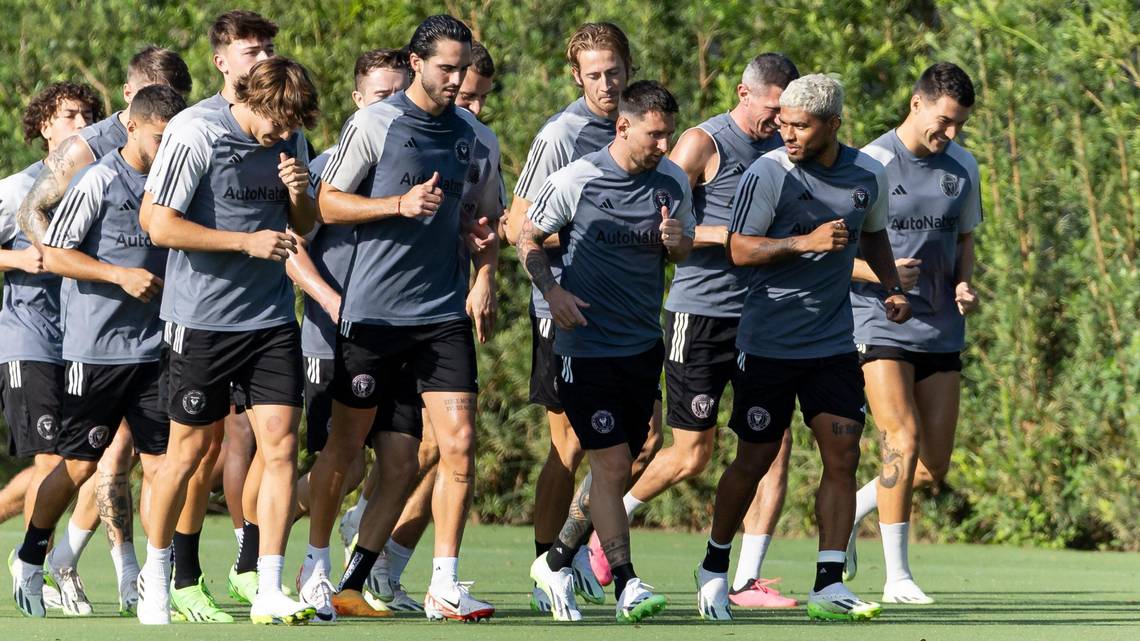 Messi se entrenó a la par del plantel de Inter Miami