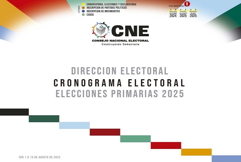 CNE aprueba cronograma electoral de elecciones 2025