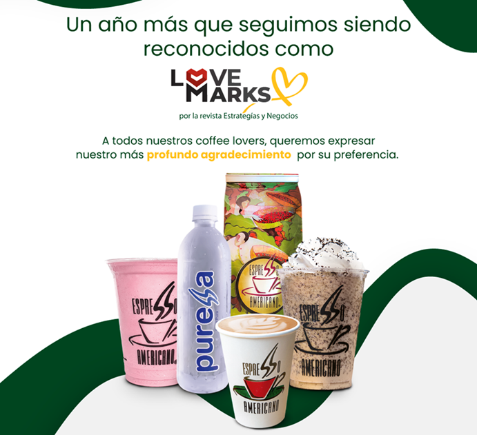 Espresso Americano nombrada una vez más Lovemark Regional
