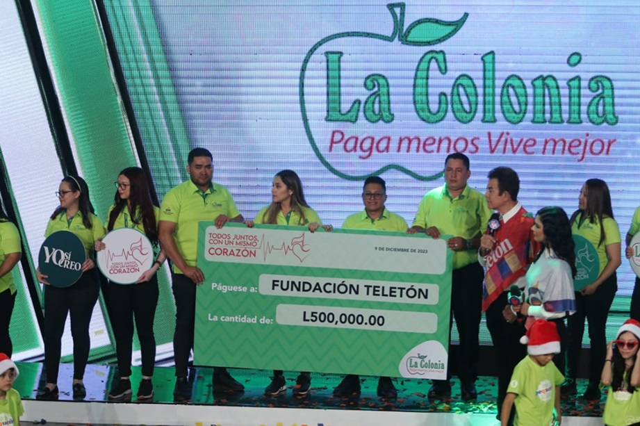 Supermercados La Colonia se unió con un mismo corazón en apoyo a la Teletón