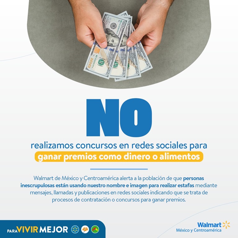 Walmart alerta no caer en estafas con falsas ofertas de empleo y sorteos