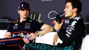 George Russell discrepa con Max Verstappen