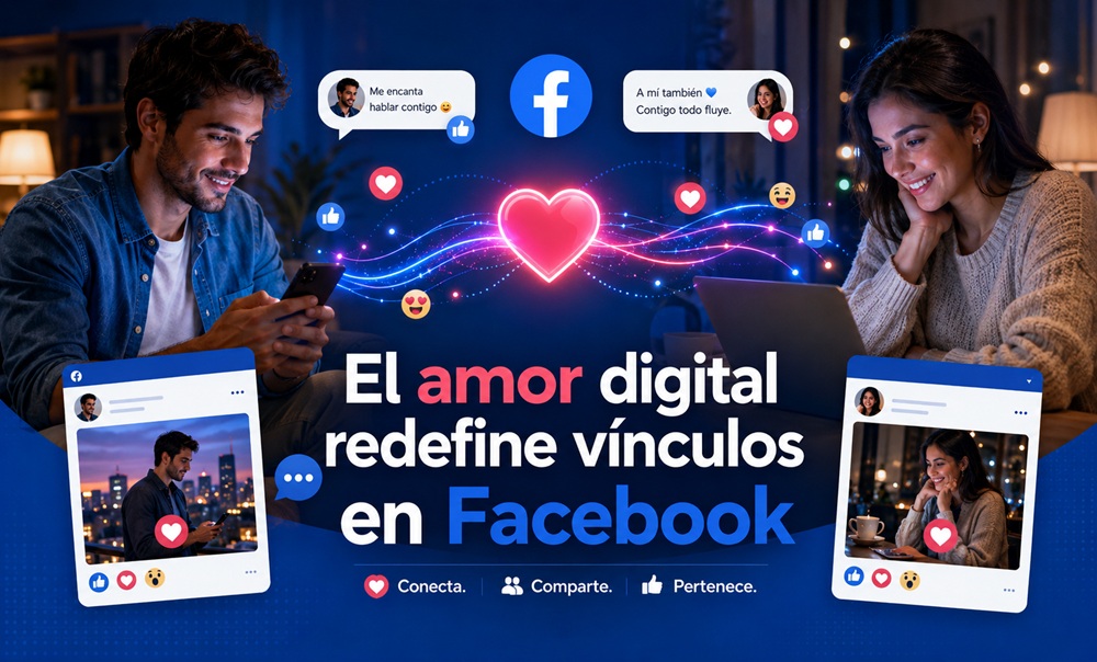 El amor digital redefine vínculos en Facebook