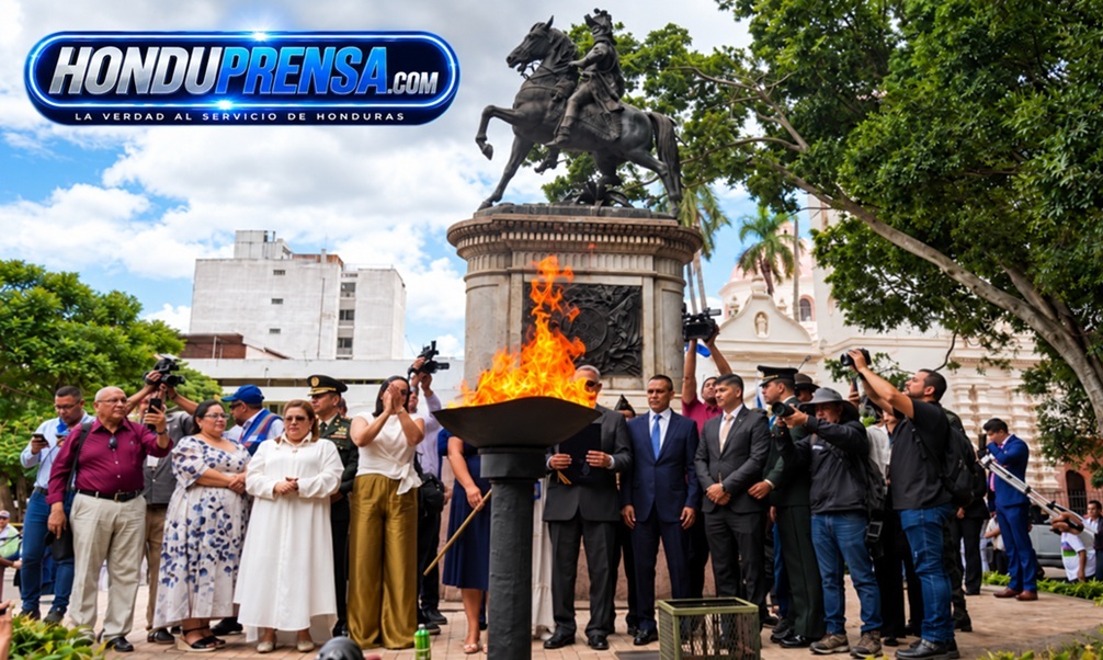 Antorcha Centroamericana enciende civismo en la capital de Honduras