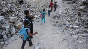 Los niños de Gaza vuelven a las clases presenciales